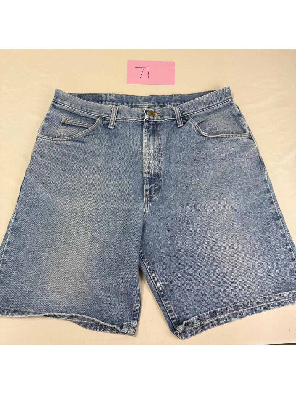 Wrangler 36 Denim Shorts Light Blue Cotton